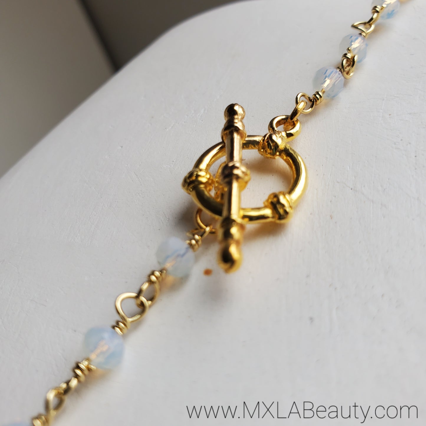 Goldstone + Jade Pendant Necklace