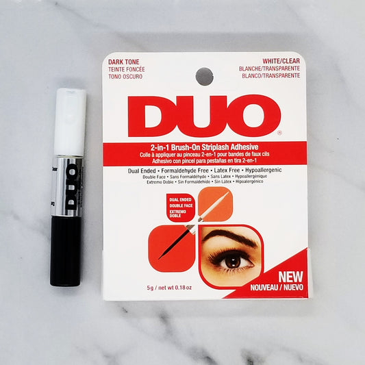DUO 2-in-1 Brush on Adhesive - Clear & Dark