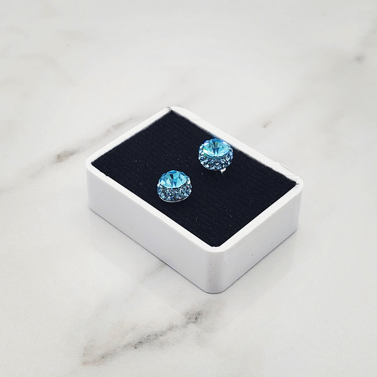 Tiffany Blue▪︎ Sterling Silver Crystal Earrings